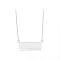 Collar Rectangular Personalizable Chapado En Platino