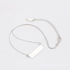Collar Rectangular Personalizable Chapado En Platino