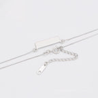 Collar Rectangular Personalizable Chapado En Platino