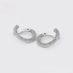 Huggie Serie de Lujo con Zirconias Chapado en Platino