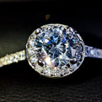 Anillo Oro Blanco 14k Zirconia