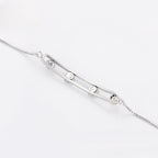 Pulsera con Zirconias Brillantes Chapada en Platino Estilo Elegante