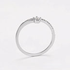 Set de Anillo Aretes y Collar Chapado en Platino con Zirconia Fina
