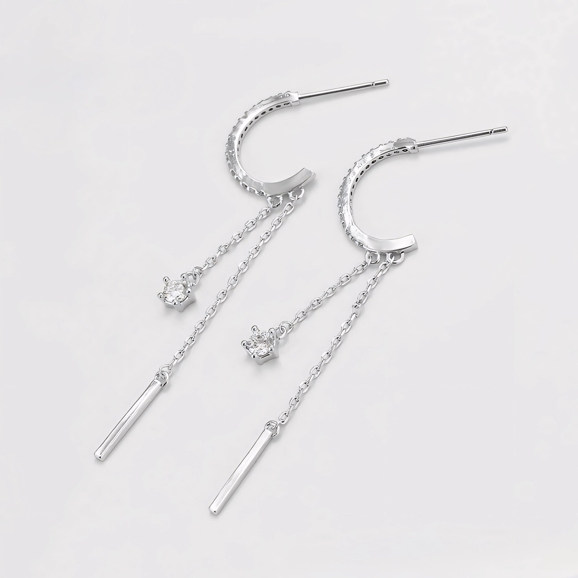 Set de Anillo Aretes y Collar Chapado en Platino con Zirconia Fina