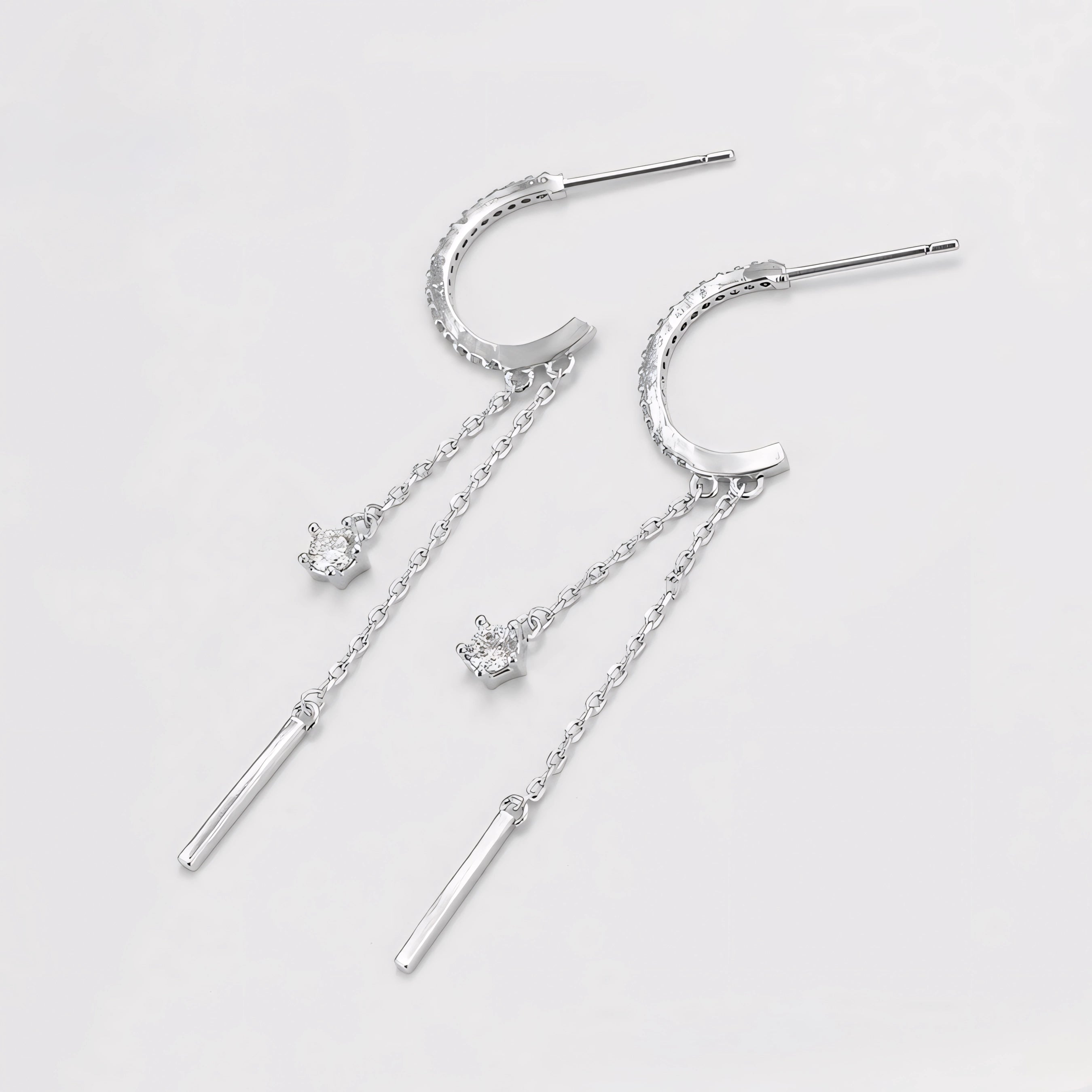 Set de Anillo Aretes y Collar Chapado en Platino con Zirconia Fina