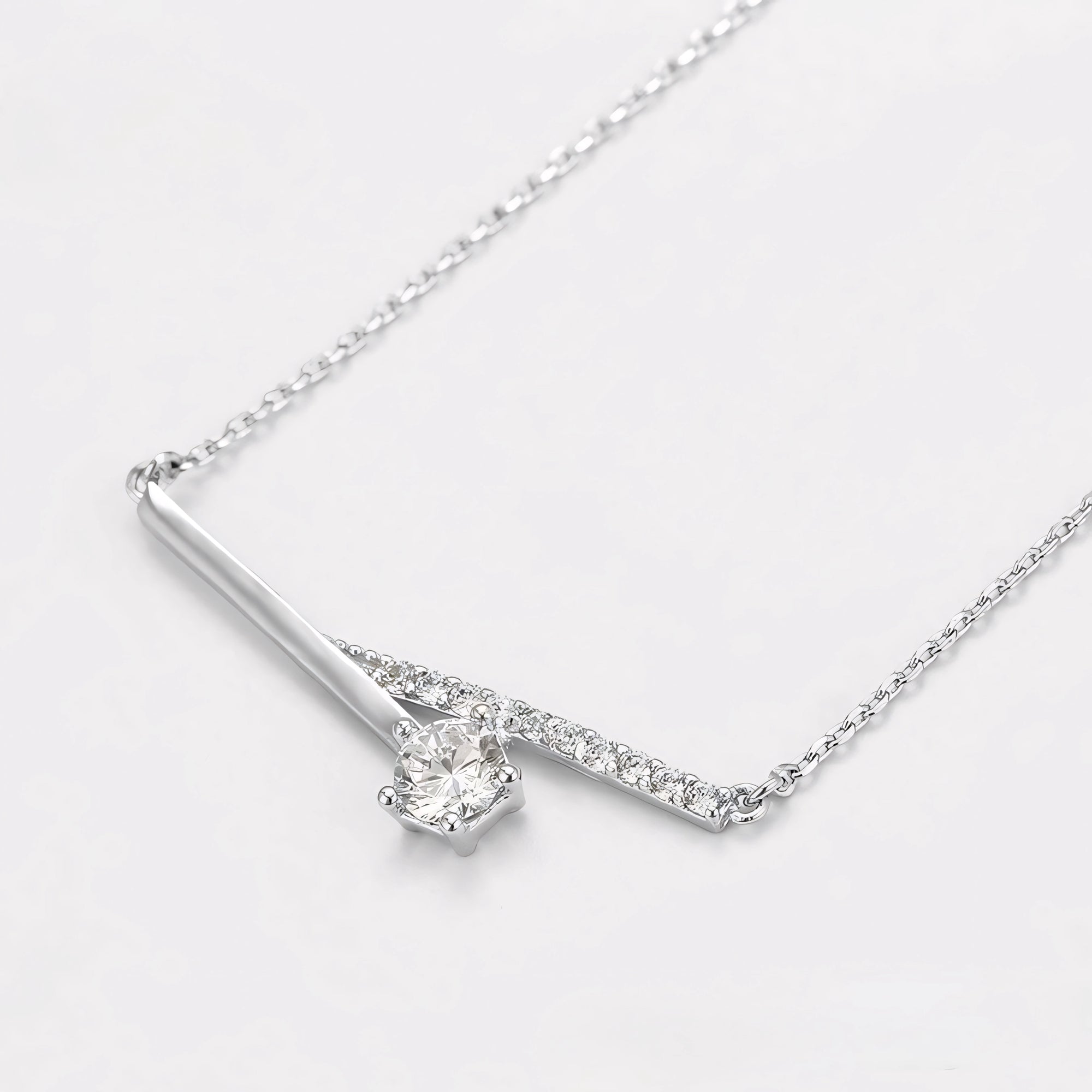 Set de Anillo Aretes y Collar Chapado en Platino con Zirconia Fina