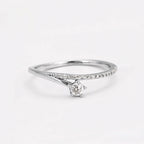 Set de Anillo Aretes y Collar Chapado en Platino con Zirconia Fina