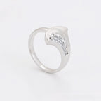 Set de Aretes y Anillo Chapado en Platino con Zirconia