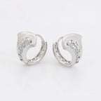 Set de Aretes y Anillo Chapado en Platino con Zirconia