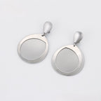 Set de Aretes y Dije Chapado en Platino Elegantes