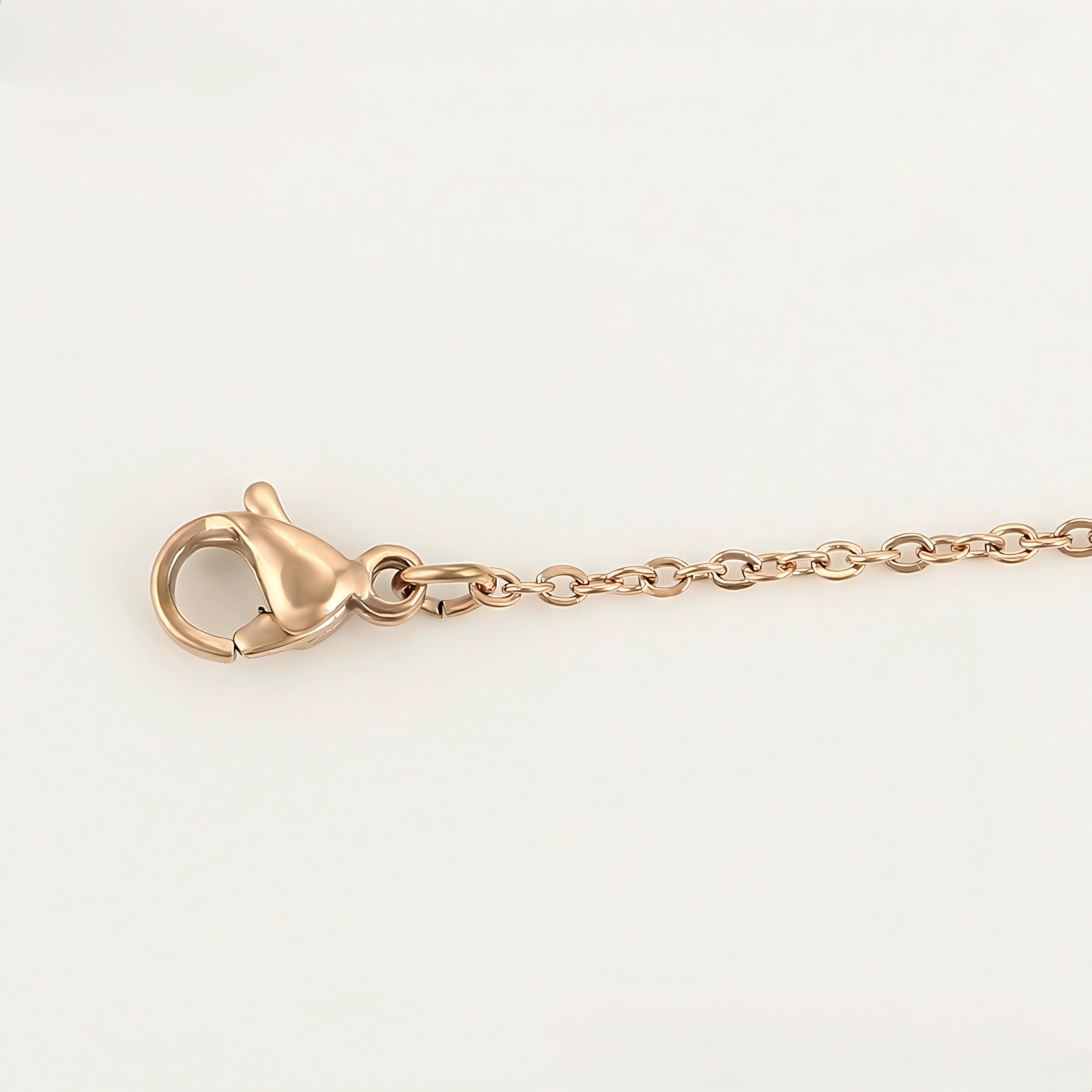 Set de Collar y Pulsera de Acero Inoxidable Oro Rosa con Zirconia