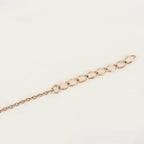 Set de Collar y Pulsera de Acero Inoxidable Oro Rosa con Zirconia