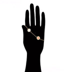 Set de Collar y Pulsera de Acero Inoxidable Oro Rosa con Zirconia
