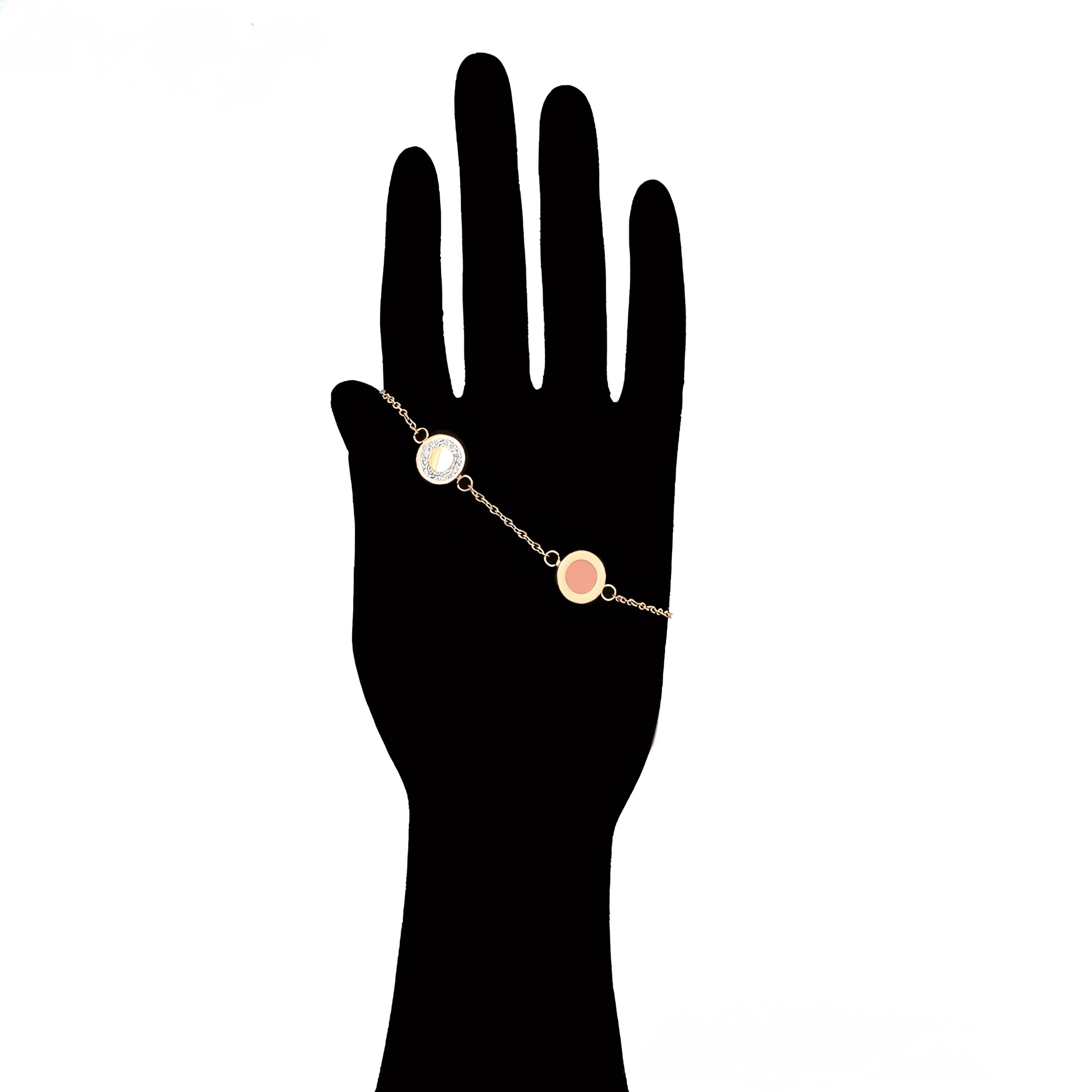 Set de Collar y Pulsera de Acero Inoxidable Oro Rosa con Zirconia