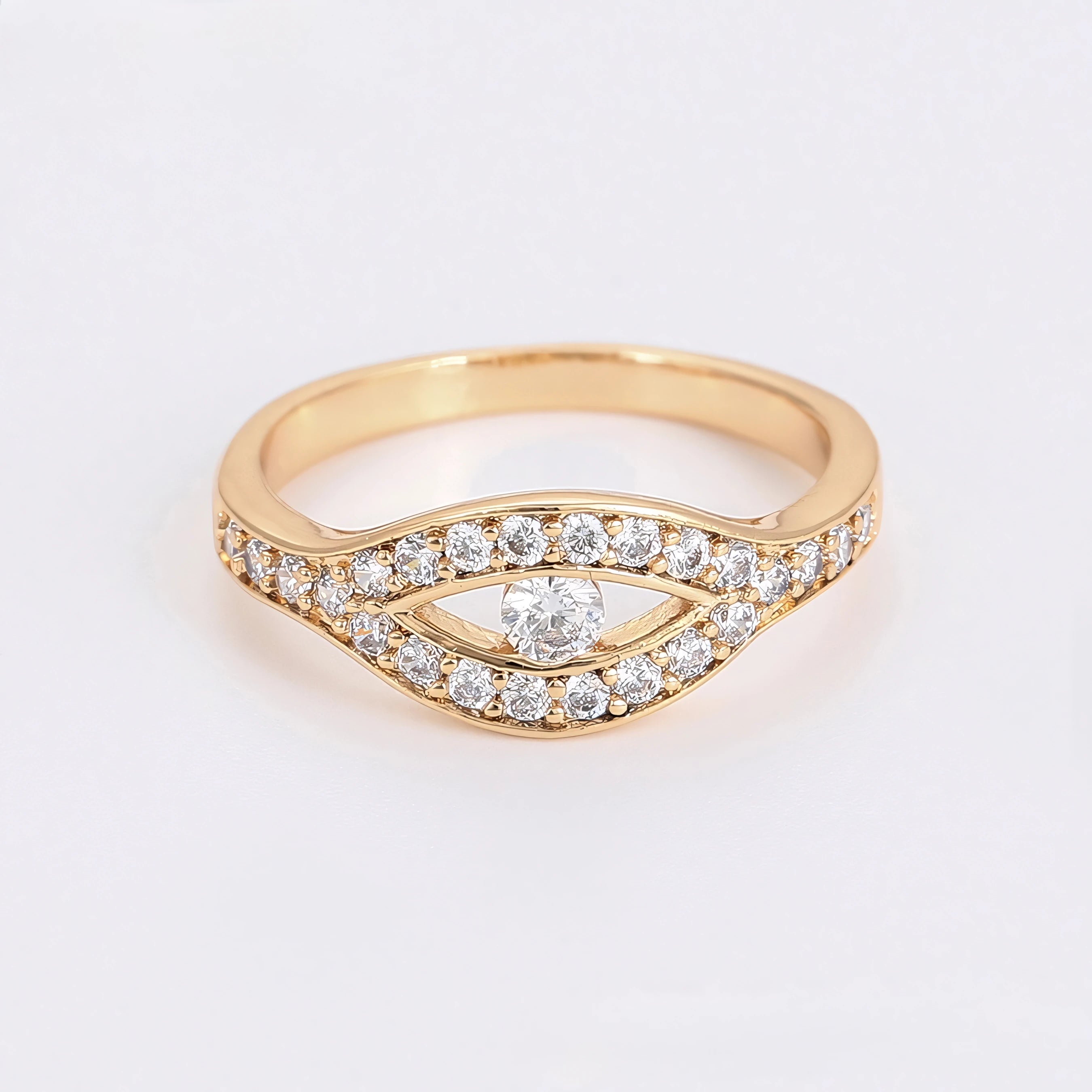 Set de Lujo Anillo Brazalete con Zirconia Incrustada