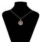Set de Lujo Aretes Anillo Brazalete y Dije en Oro Laminado 18K