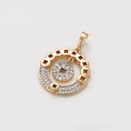 Set de Lujo Aretes Anillo Brazalete y Dije en Oro Laminado 18K