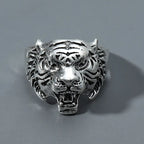 Anillo Acero Cabeza de Tigre