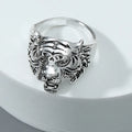 Anillo Acero Cabeza de Tigre