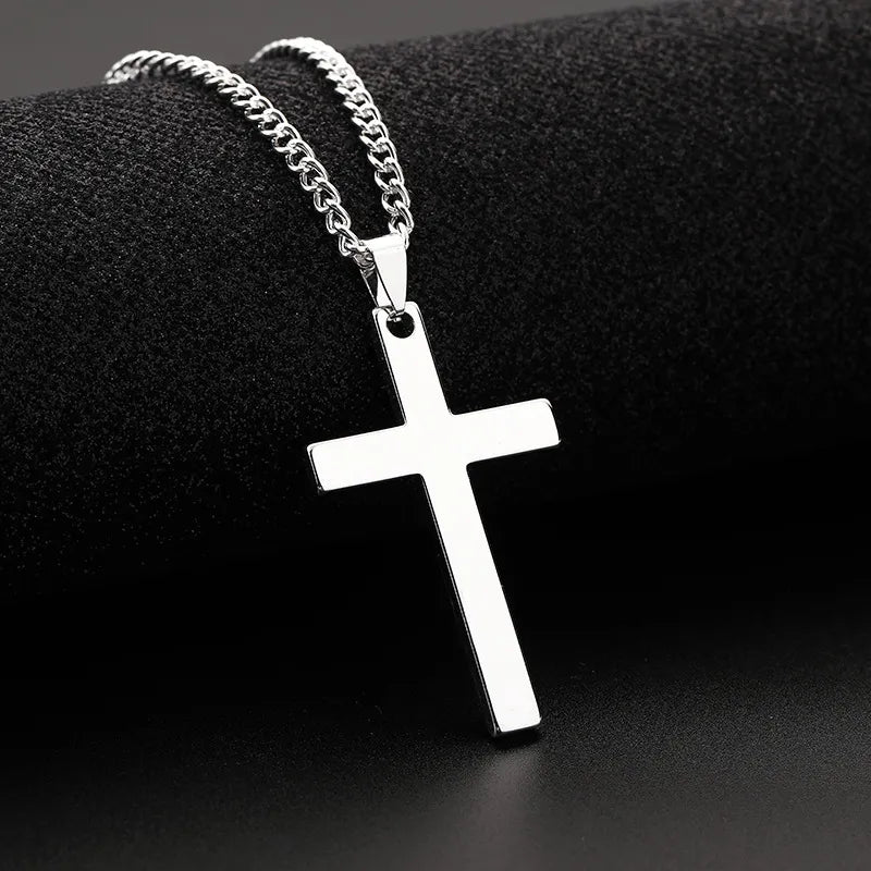 Collar Cruz Acero Inoxidable