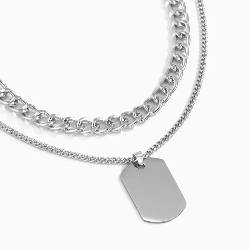 Cadena y Collar Acero Tejido