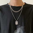 Cadena y Collar Acero Tejido