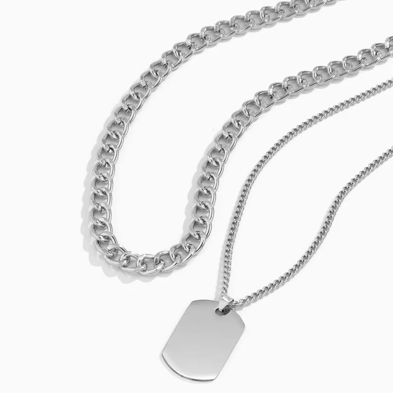 Cadena y Collar Acero Tejido