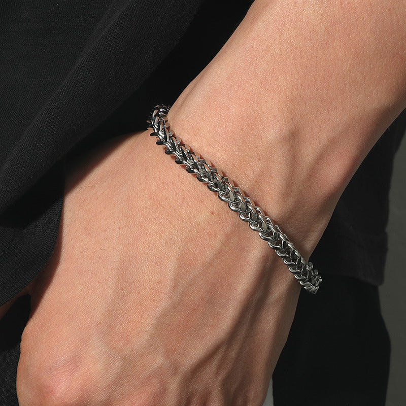 Pulsera Tejido Serpiente Acero Inoxidable